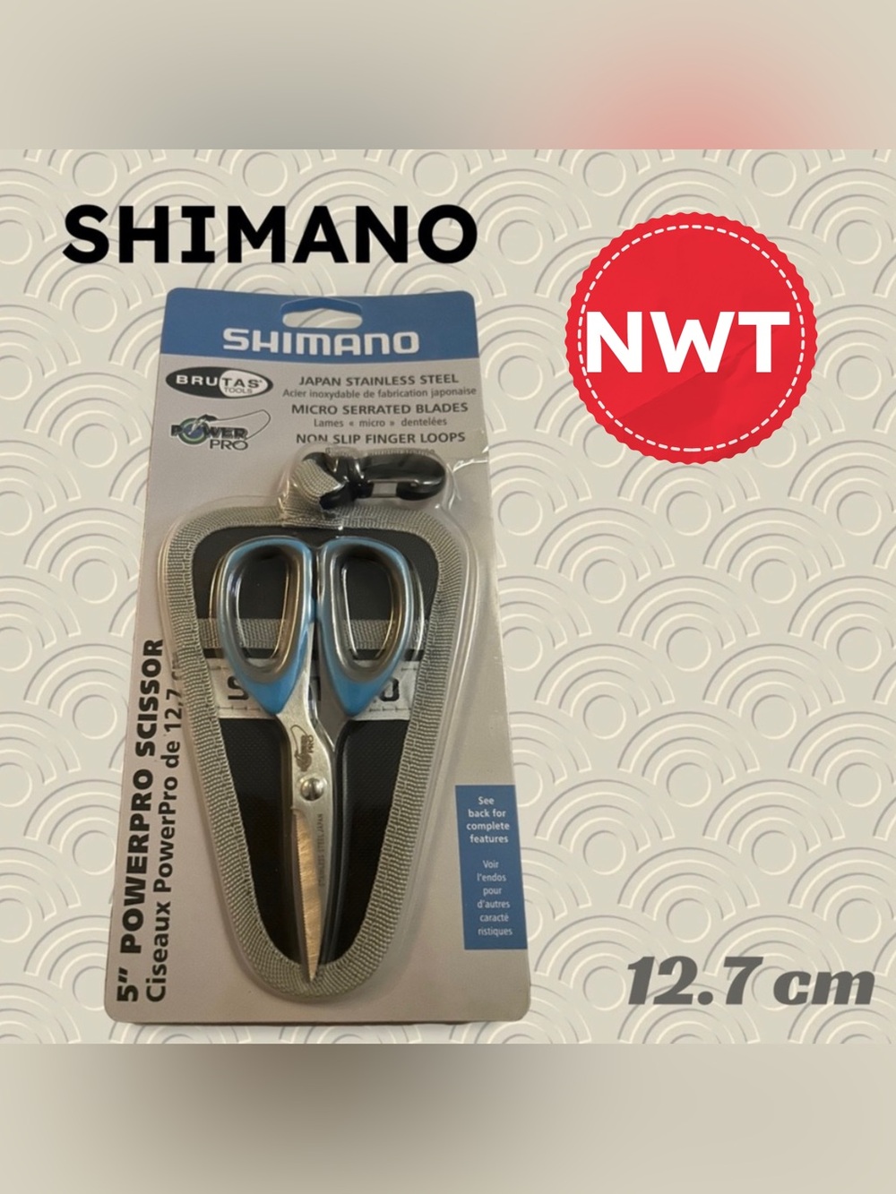 🇯🇵🆕NIB SHIMANO | 5 po 12,7 cm Brutas PowerPro Fishing Line Scissors with sheath